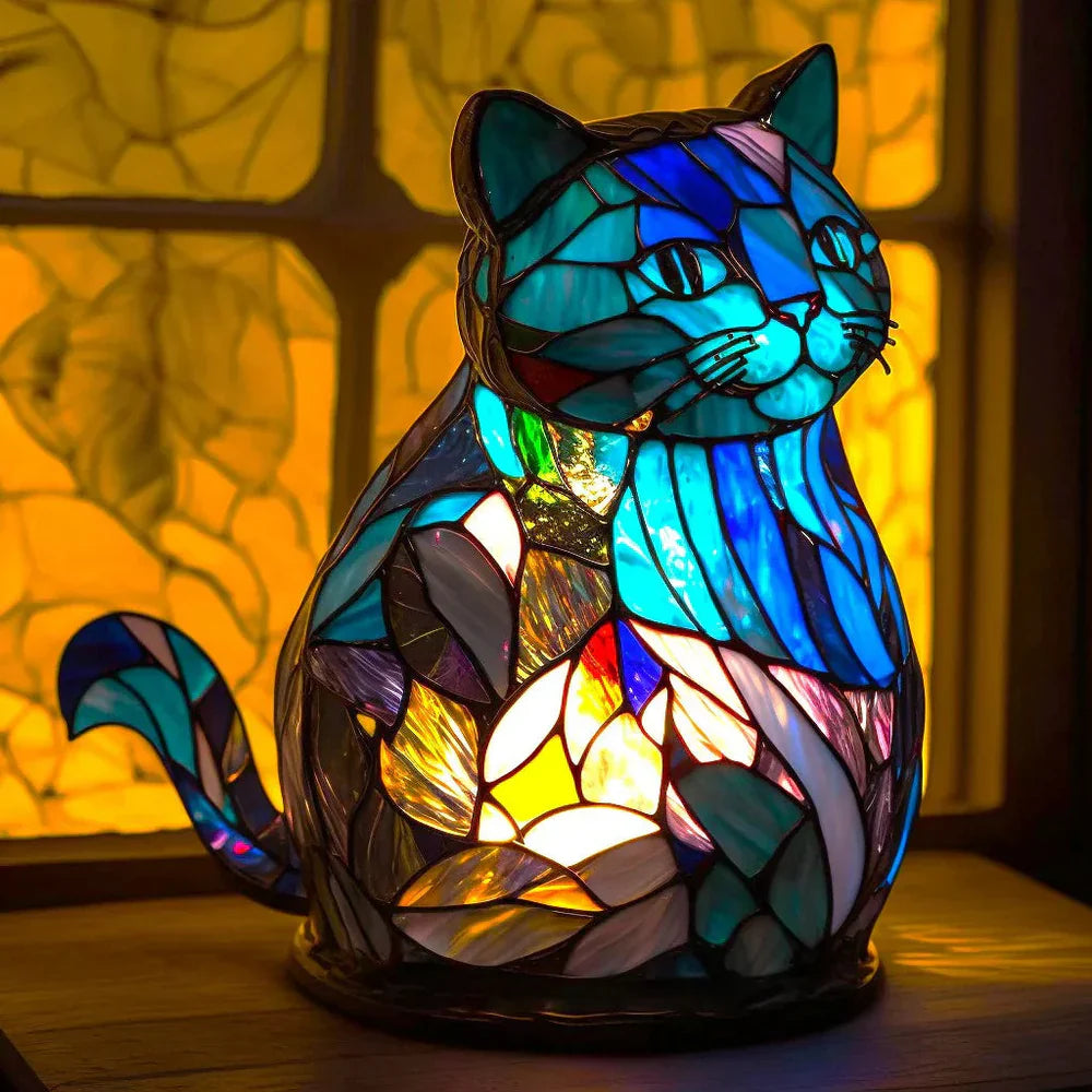Aurin | Farbige Glastierlampe mit Mosaik-Optik