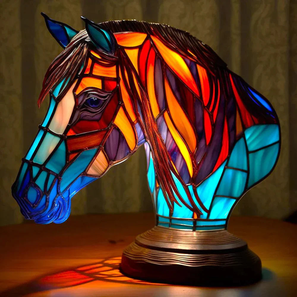 Aurin | Farbige Glastierlampe mit Mosaik-Optik