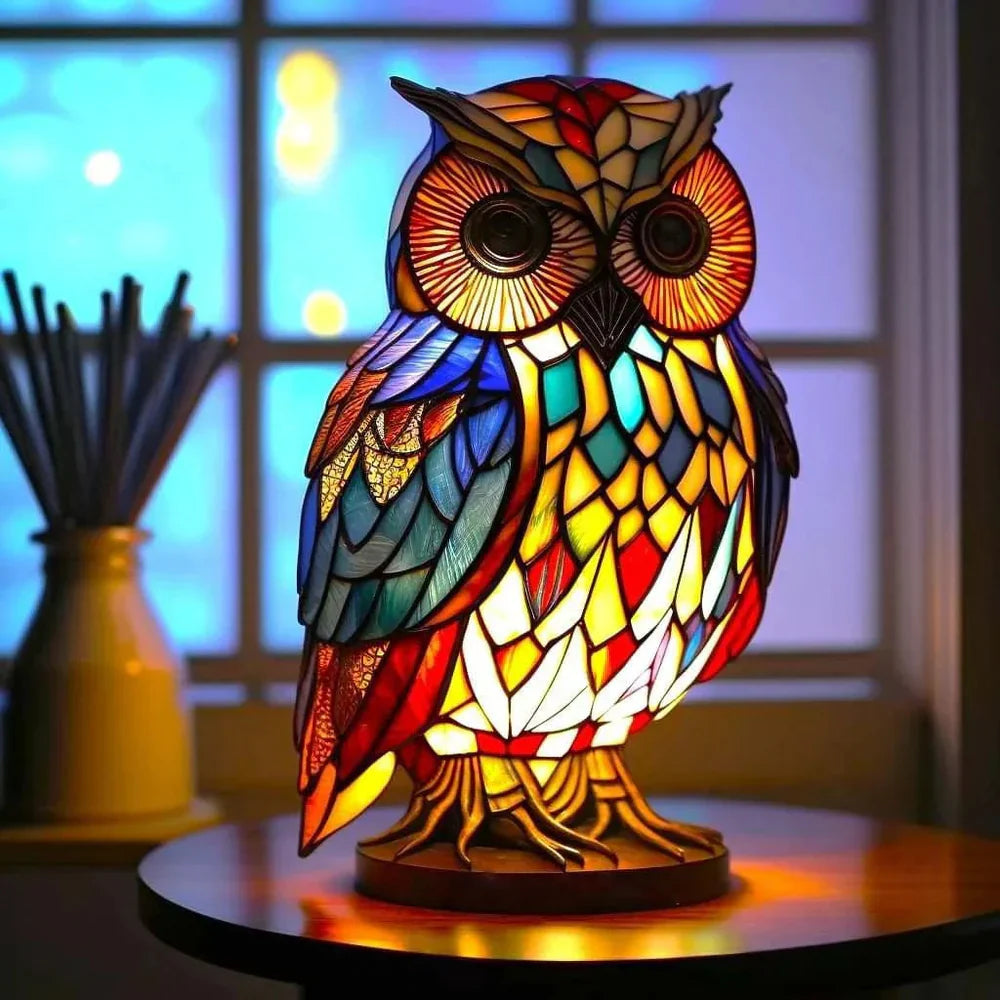Aurin | Farbige Glastierlampe mit Mosaik-Optik