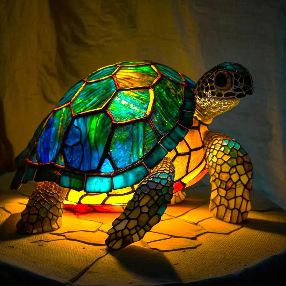 Aurin | Farbige Glastierlampe mit Mosaik-Optik