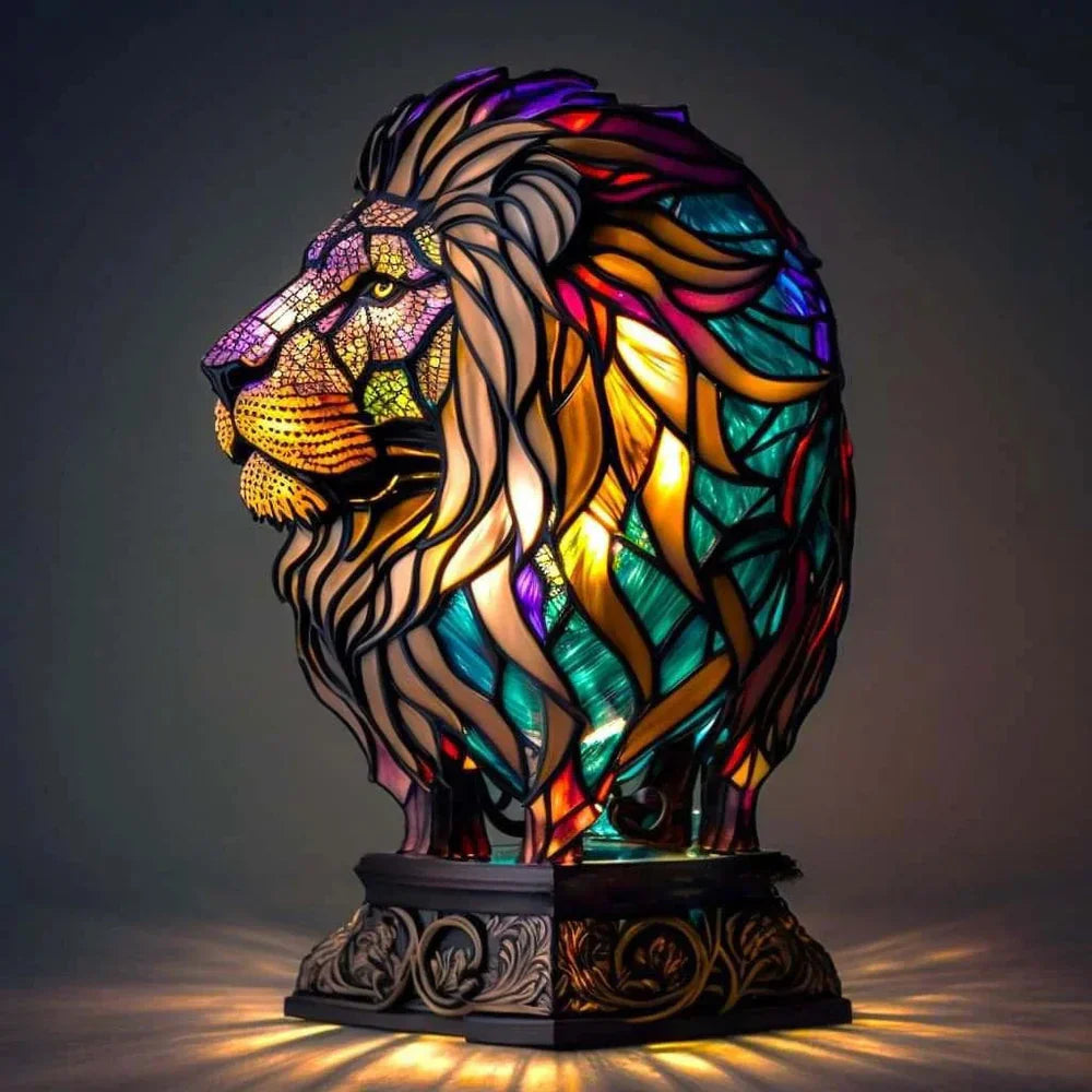 Aurin | Farbige Glastierlampe mit Mosaik-Optik