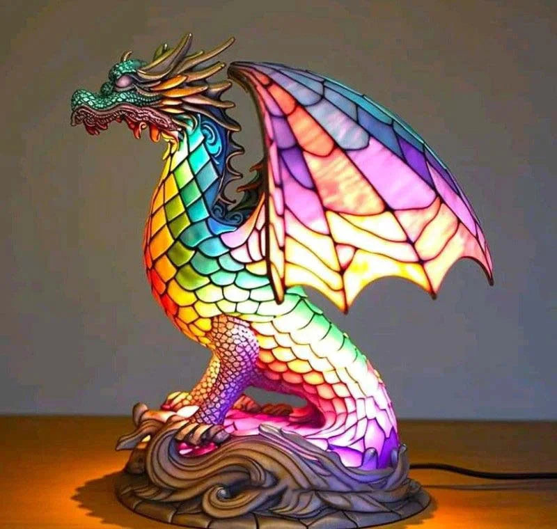 Aurin | Farbige Glastierlampe mit Mosaik-Optik