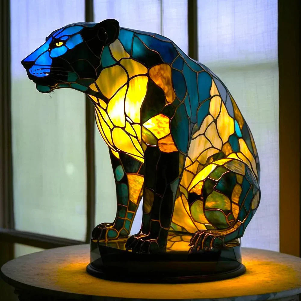 Aurin | Farbige Glastierlampe mit Mosaik-Optik