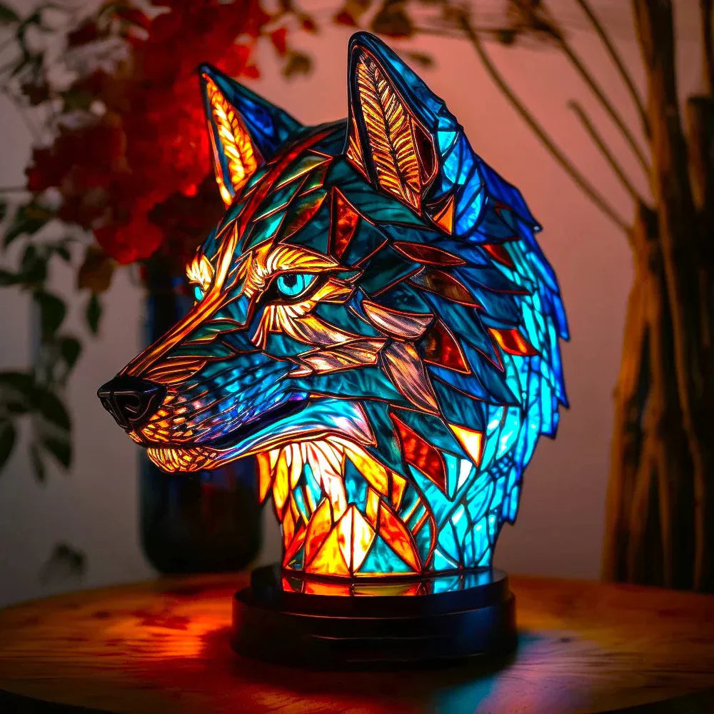 Aurin | Farbige Glastierlampe mit Mosaik-Optik