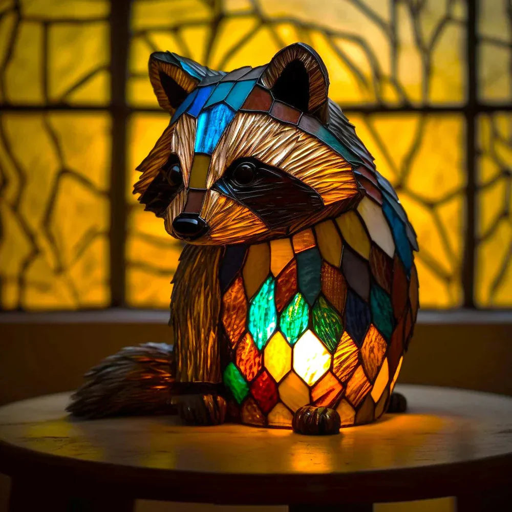 Aurin | Farbige Glastierlampe mit Mosaik-Optik