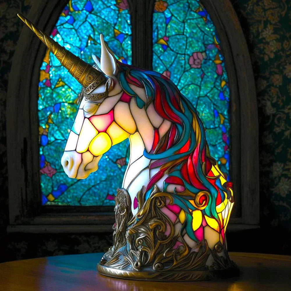 Aurin | Farbige Glastierlampe mit Mosaik-Optik