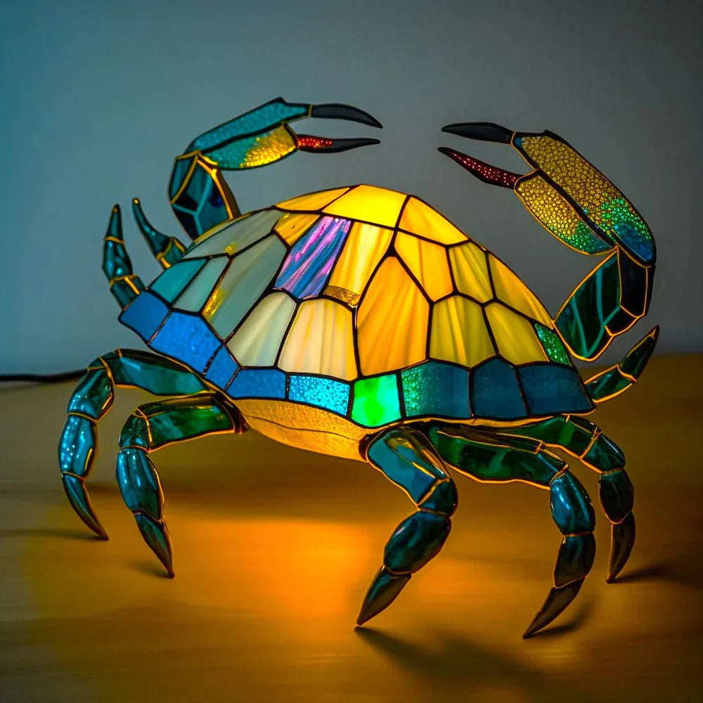 Aurin | Farbige Glastierlampe mit Mosaik-Optik