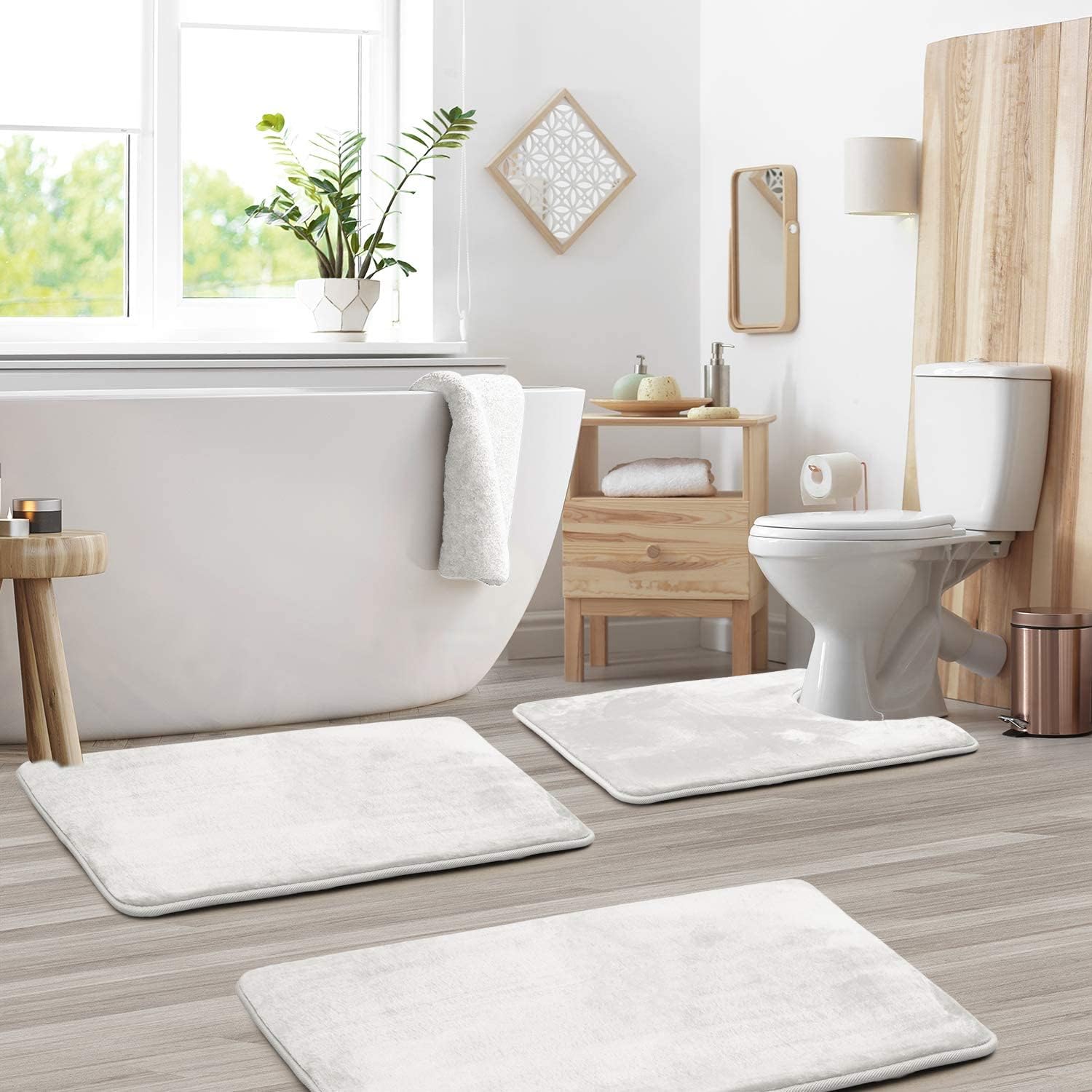 Badezimmermatten Set | 3-teilig Memory-Schaum