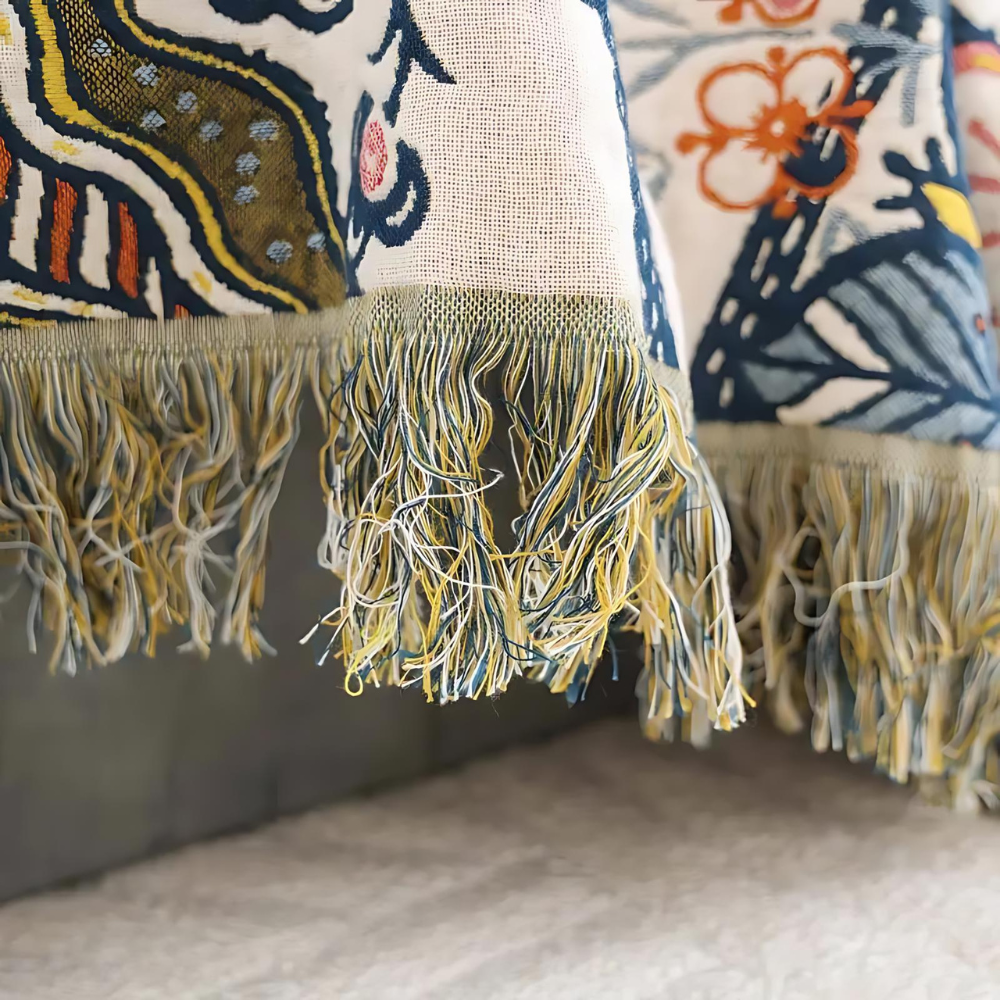 Boho Tagesdecke | Floraler Sofa Überwurf