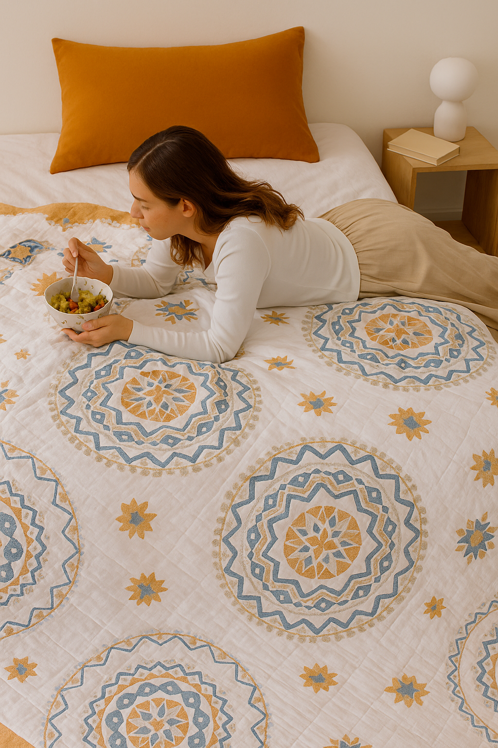 BohoZen | Elegante Mandala Wurfdecke | Schlafzimmer Dekoration