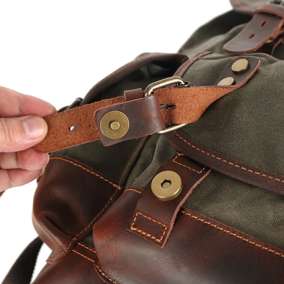Canvas Rucksack Trekking Verschluss | Wandertour