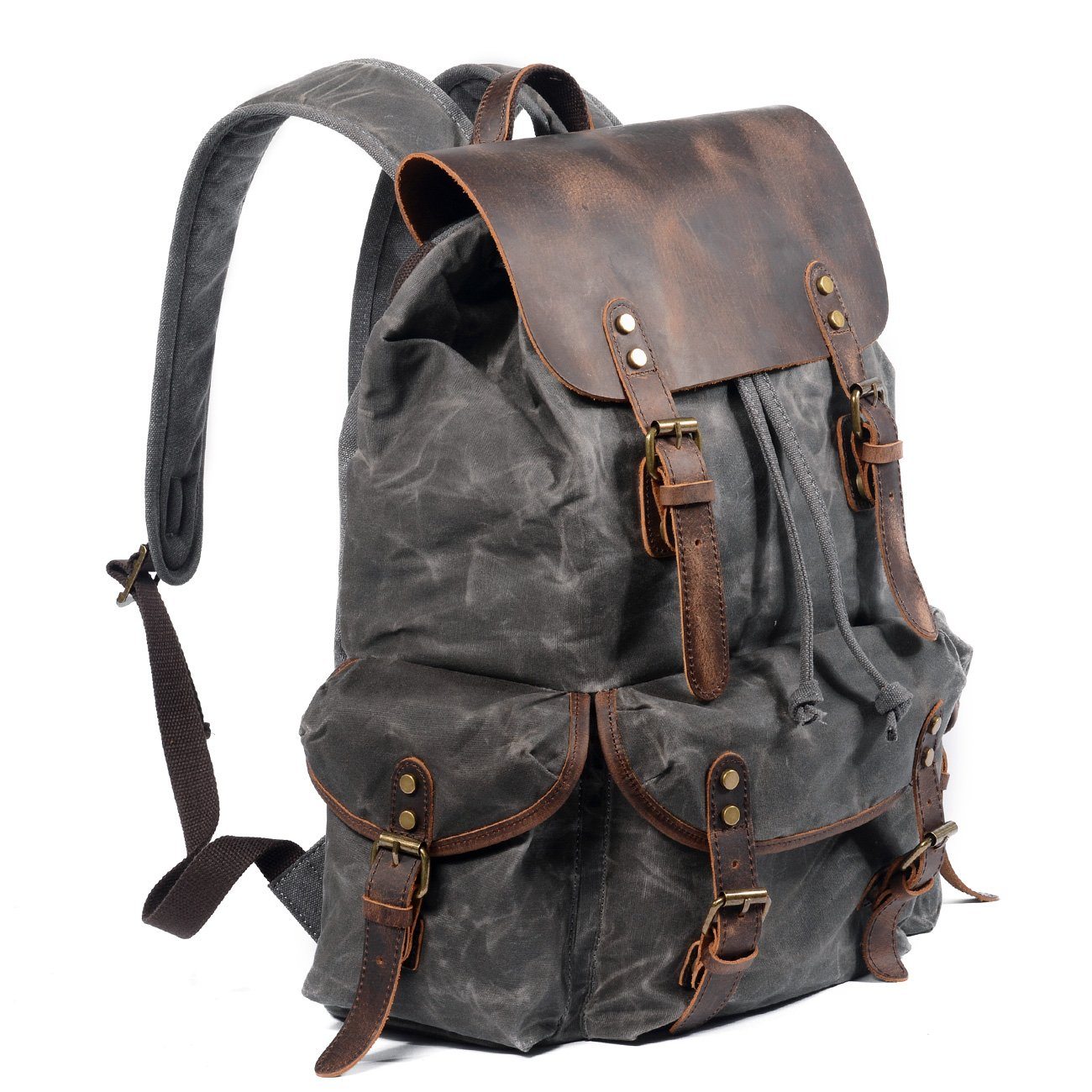 Canvas Rucksack Vintage Verschluss | Wandertour