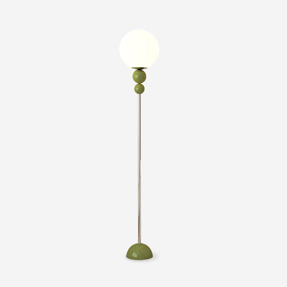 Clavel's Sanfte Ästhetik | Stehlampe mit Kugelstruktur und Glaskugel