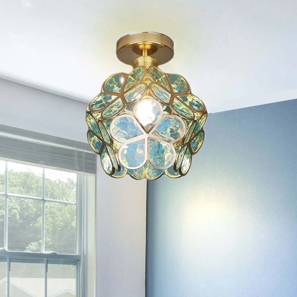 Deckenleuchte Glas Vintage Design | Wohnzimmer