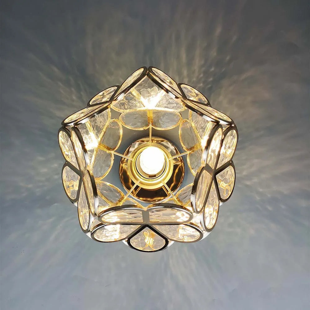 Deckenleuchte Glas Vintage Design | Wohnzimmer