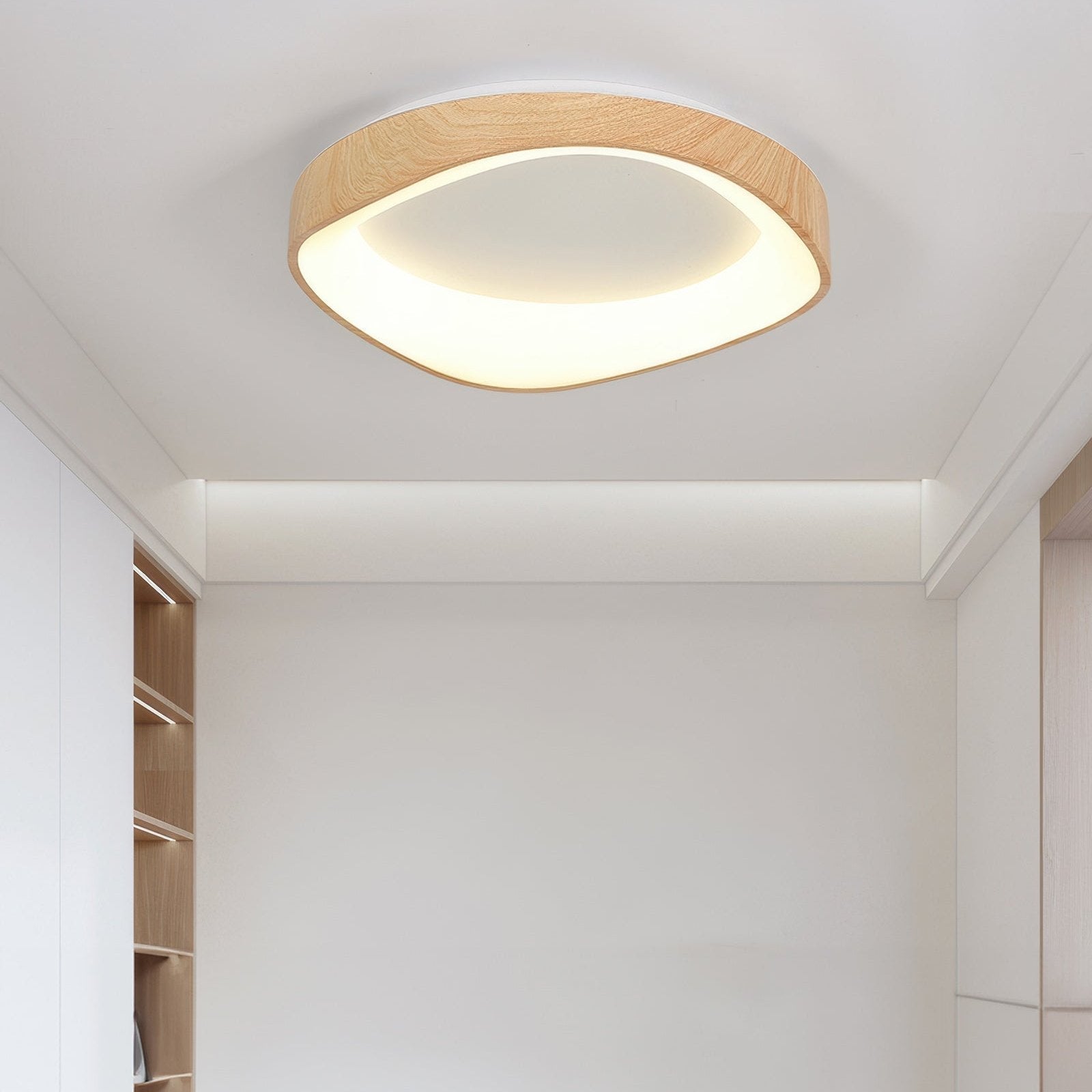 Deckenleuchte Holz LED Skandinavisch | Wohnzimmer