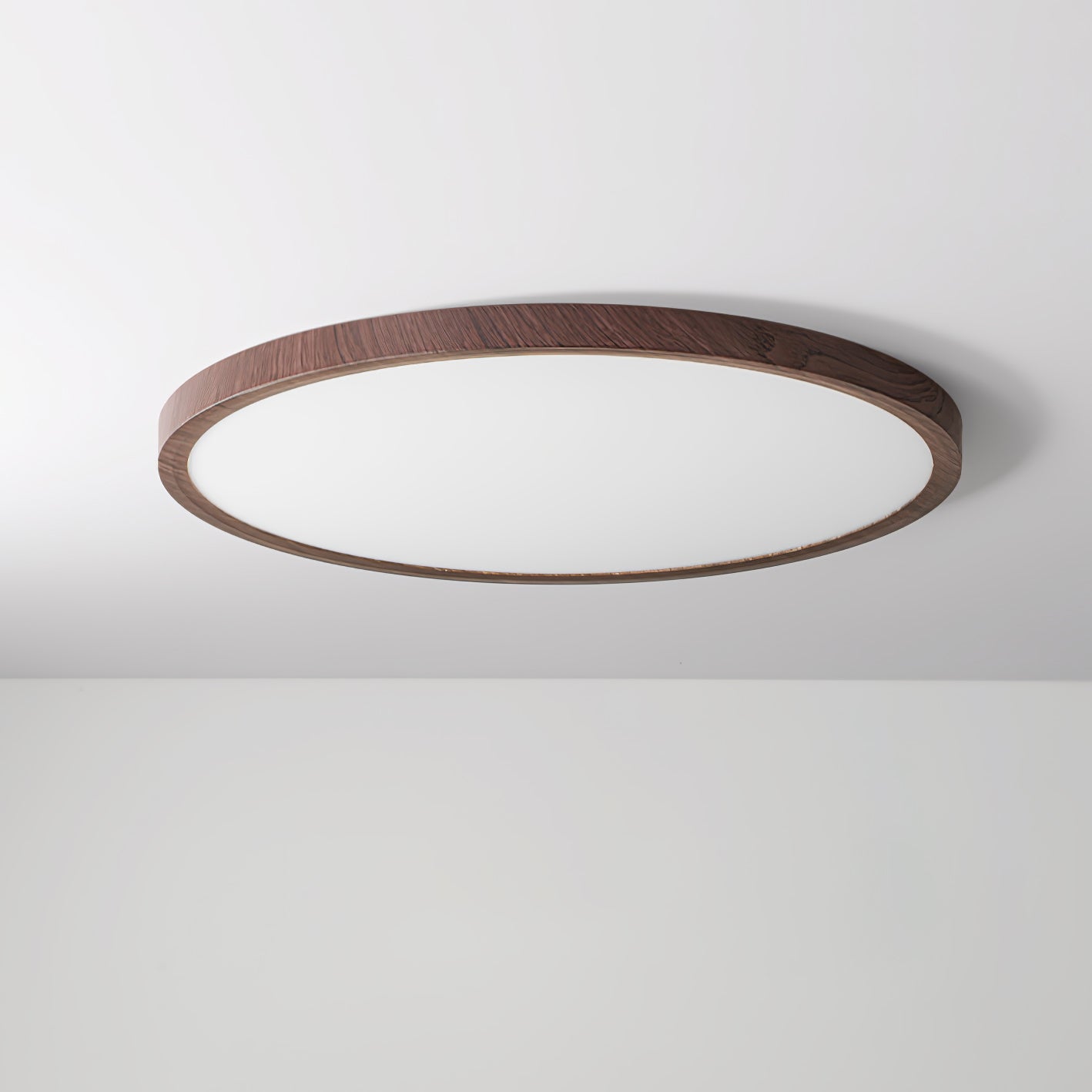 Deckenleuchte Holz Rund Design | Wohnzimmer