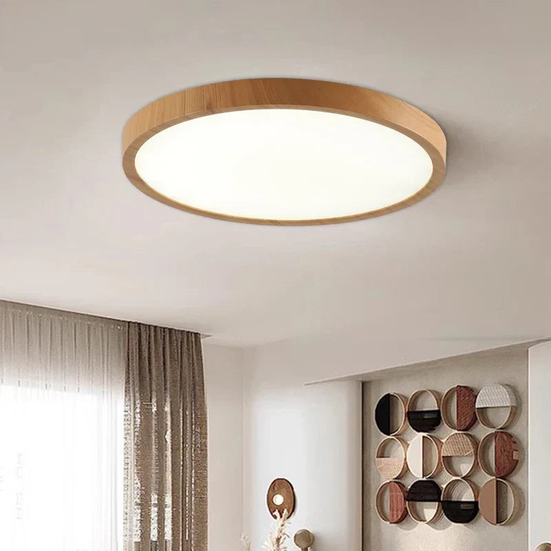 Deckenleuchte Holz Skandinavisch LED | Wohnzimmer