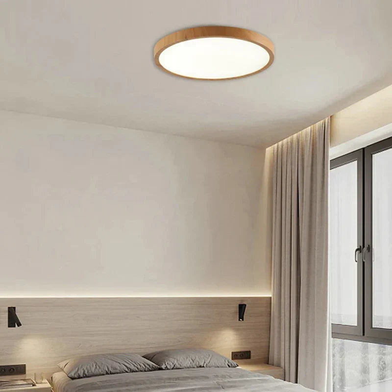 Deckenleuchte Holz Skandinavisch LED | Wohnzimmer