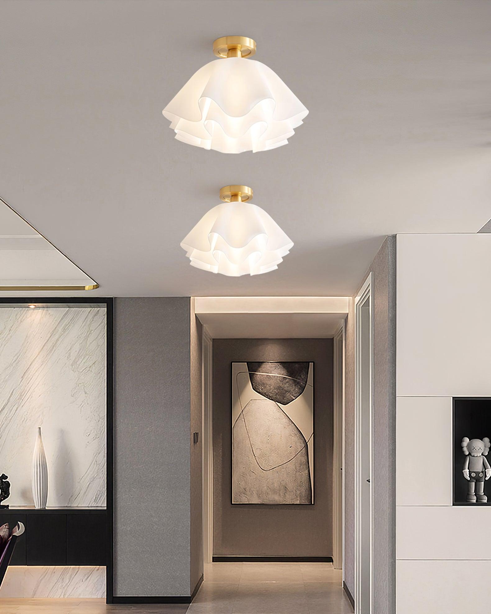 Deckenleuchte Modern Rüschenform | Wohnzimmer