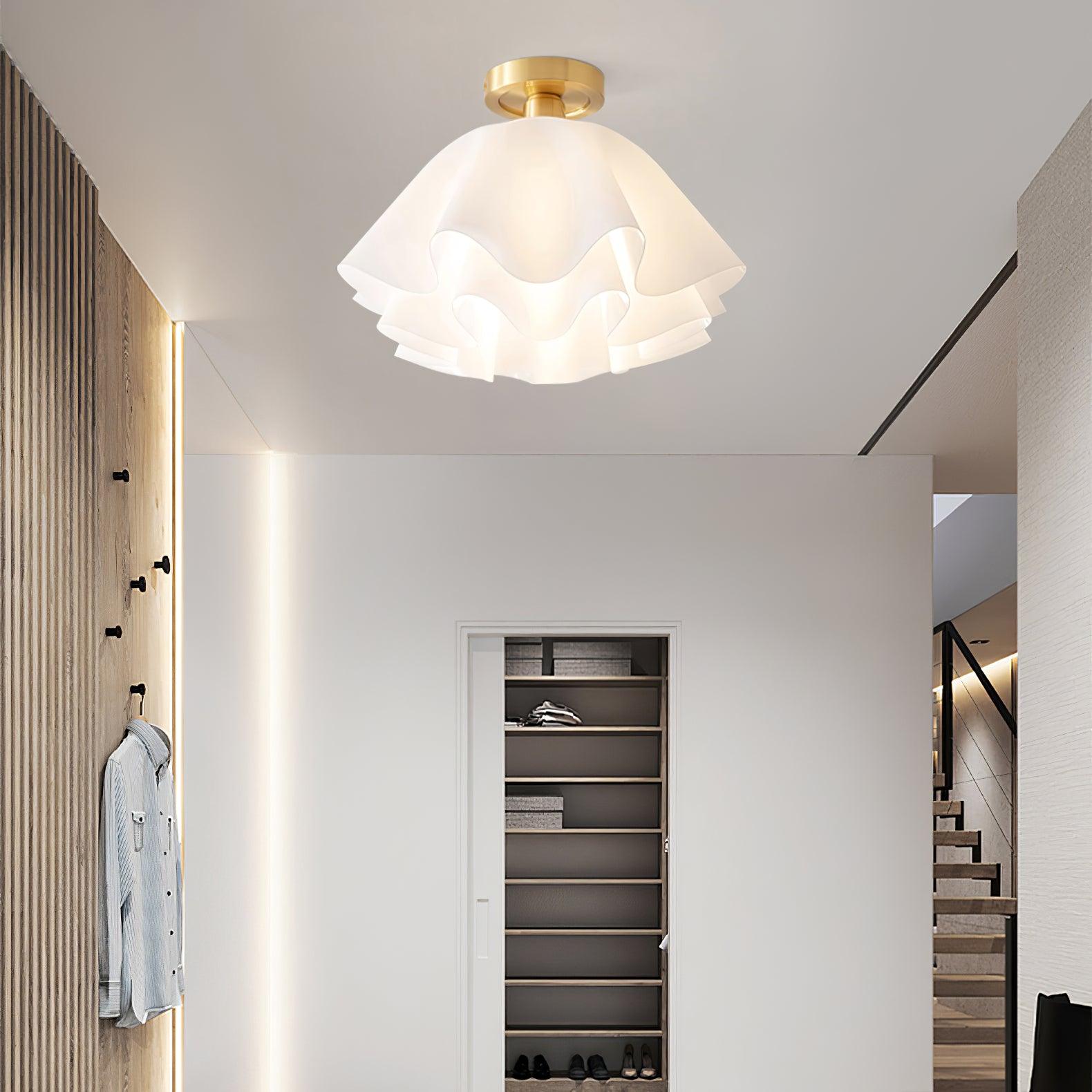 Deckenleuchte Modern Rüschenform | Wohnzimmer