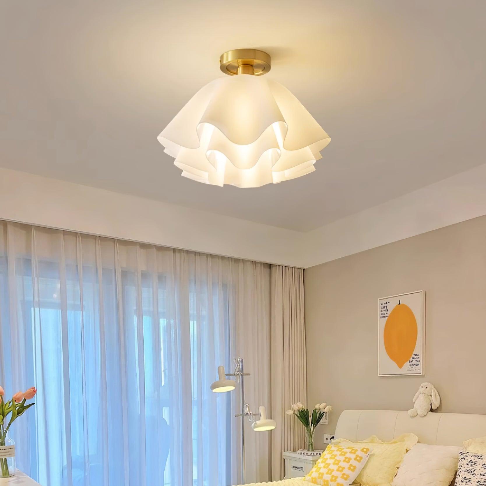 Deckenleuchte Modern Rüschenform | Wohnzimmer