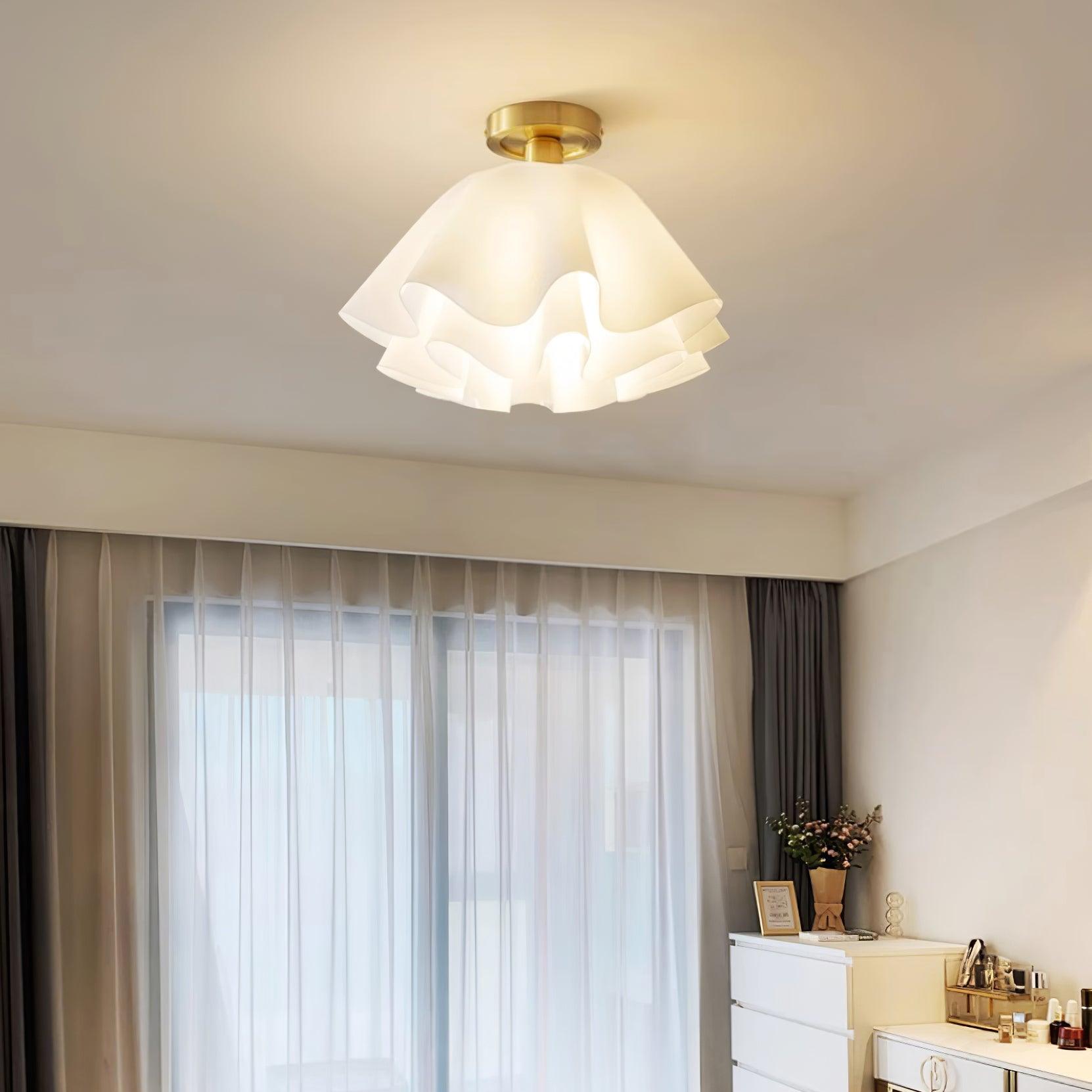 Deckenleuchte Modern Rüschenform | Wohnzimmer