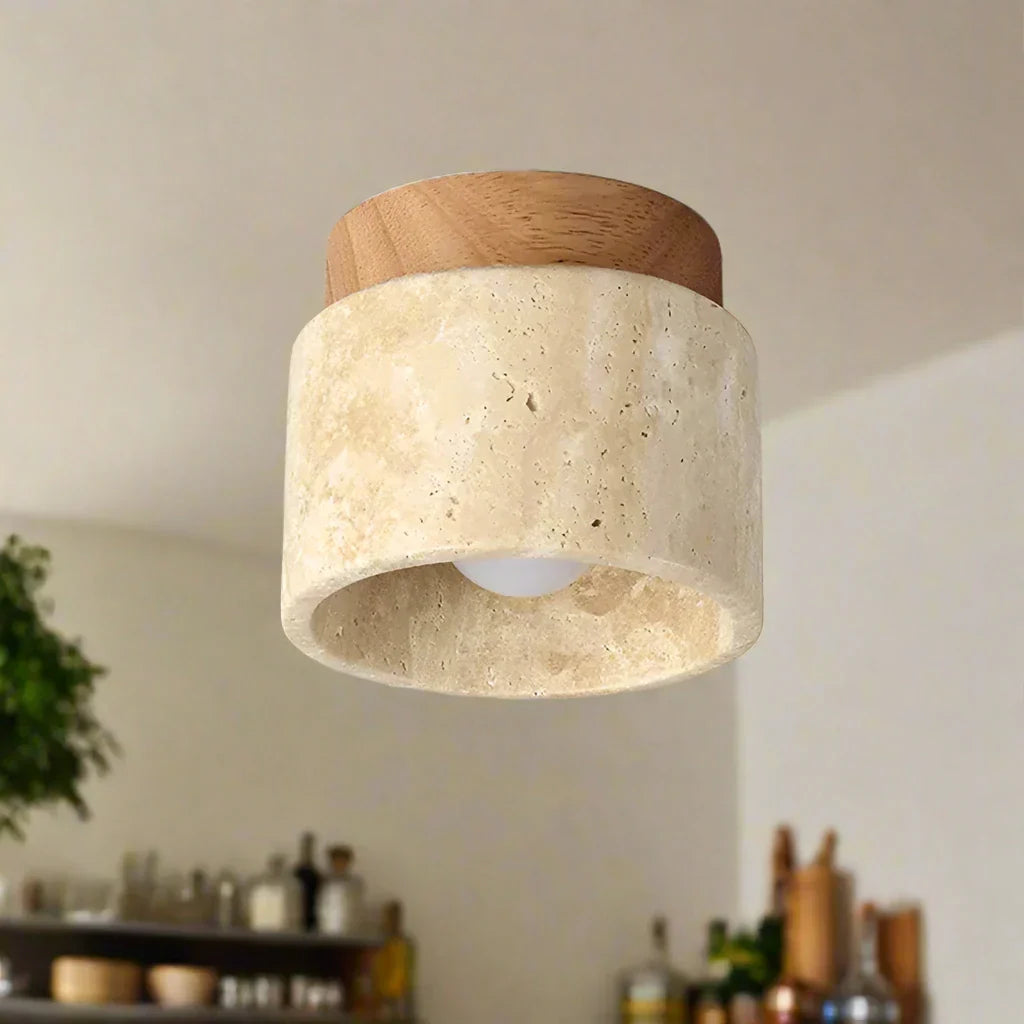 Deckenleuchte Modern Stein Zylinder | Wohnzimmer