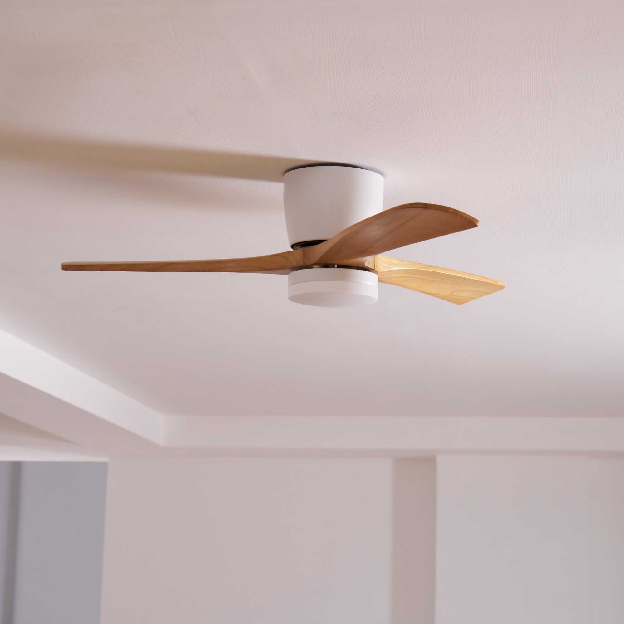 Deckenventilator Holz LED Design | Wohnzimmer