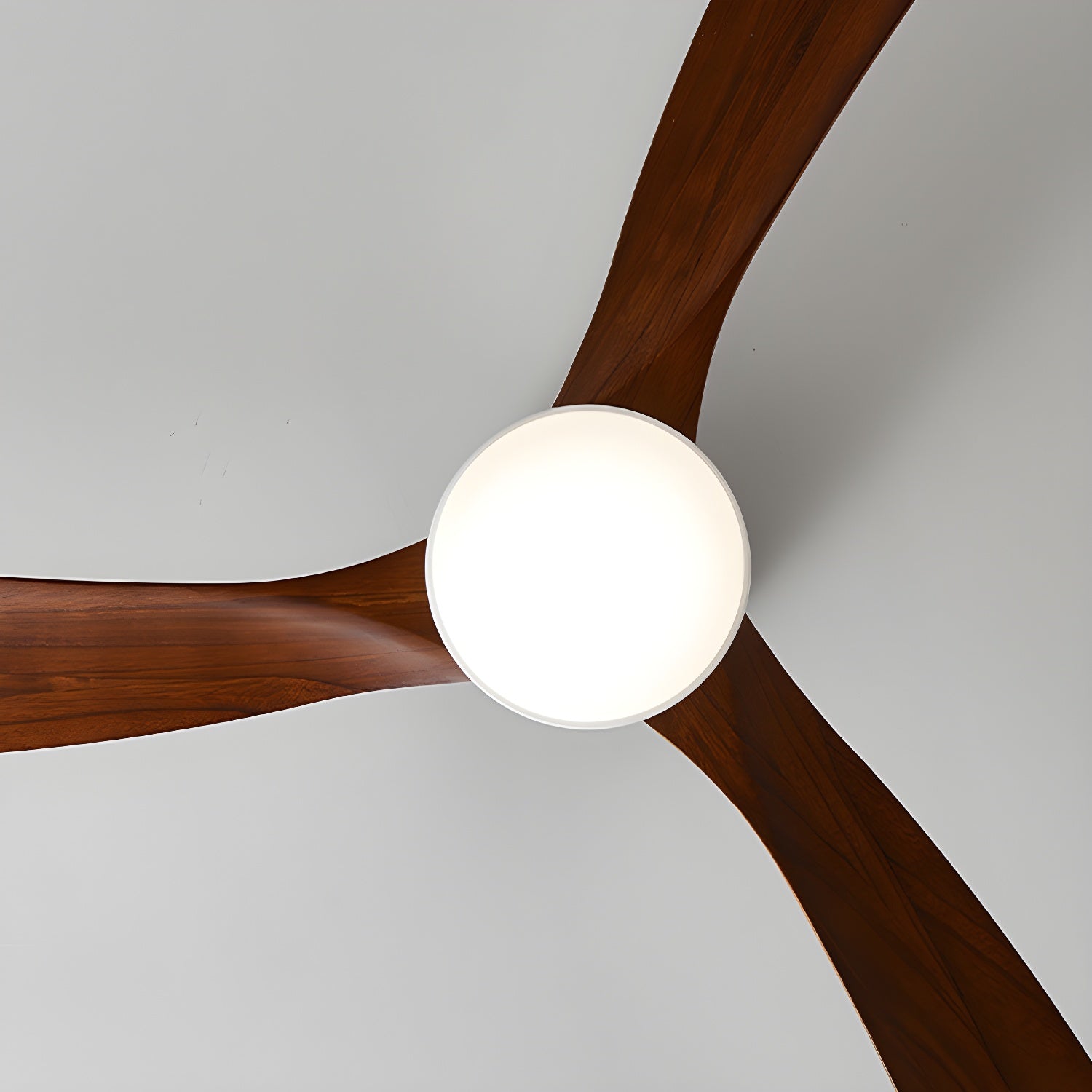 Deckenventilator Holz LED Design | Wohnzimmer