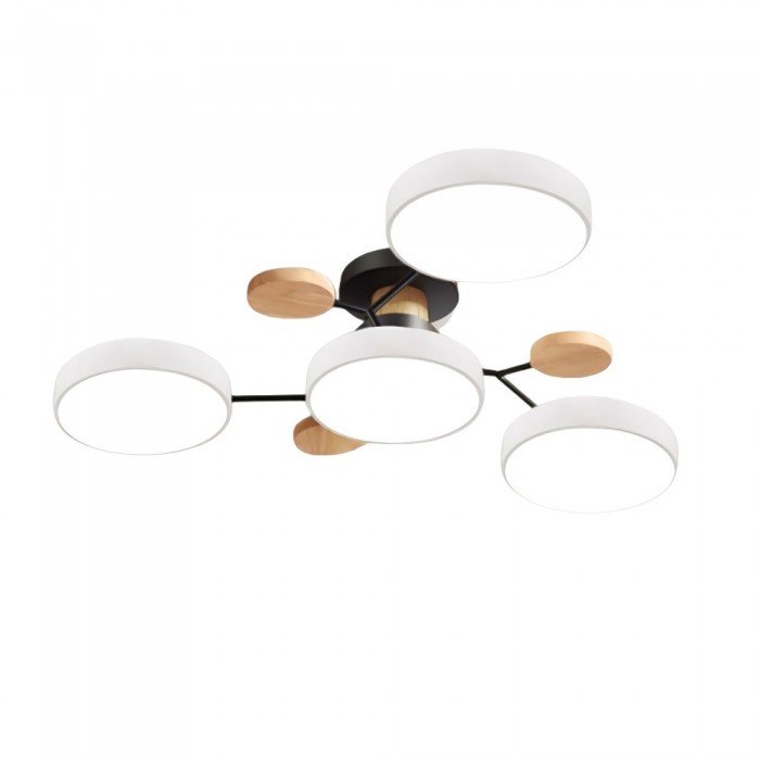 Elvar | Skandinavische Deckenlampe mit Holz-Details