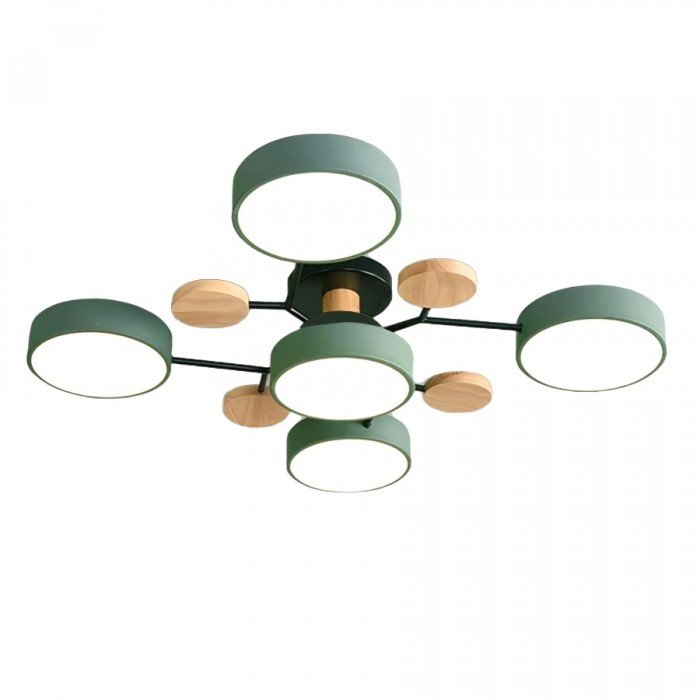 Elvar | Skandinavische Deckenlampe mit Holz-Details