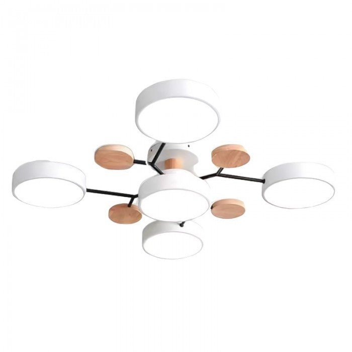 Elvar | Skandinavische Deckenlampe mit Holz-Details