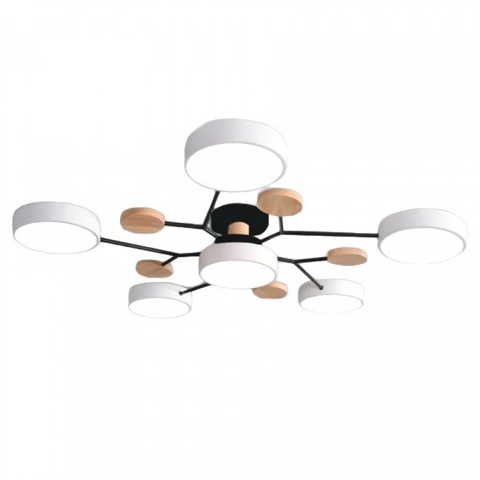 Elvar | Skandinavische Deckenlampe mit Holz-Details