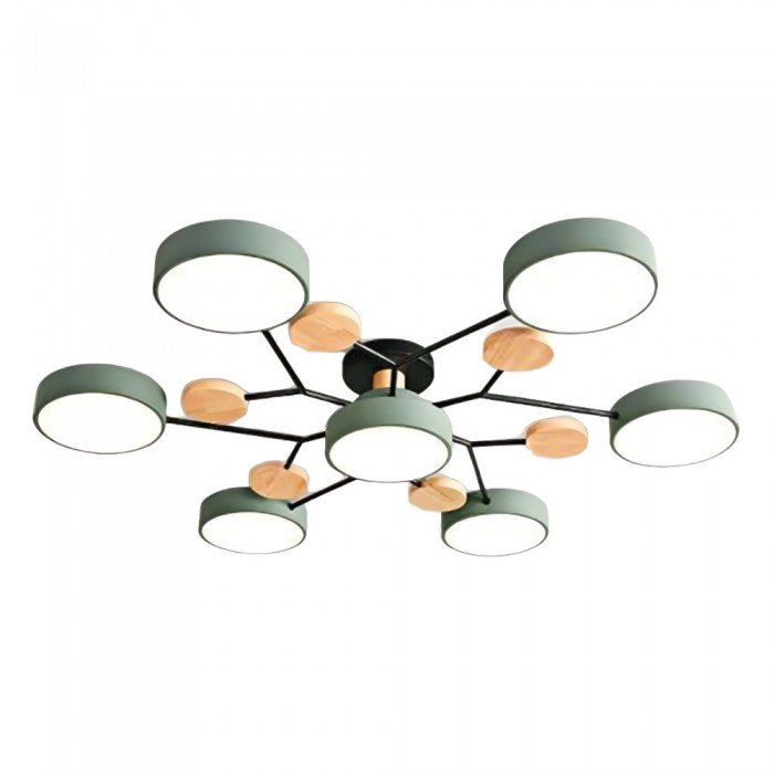 Elvar | Skandinavische Deckenlampe mit Holz-Details