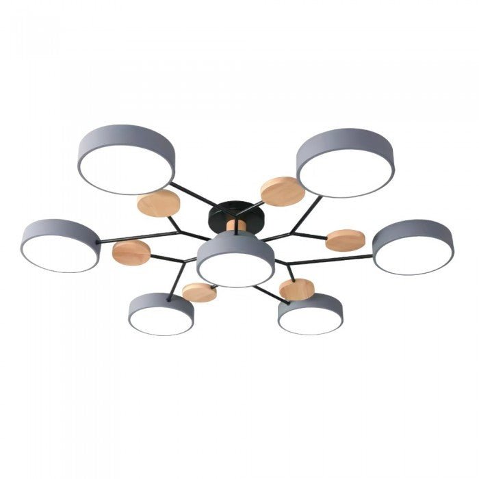 Elvar | Skandinavische Deckenlampe mit Holz-Details