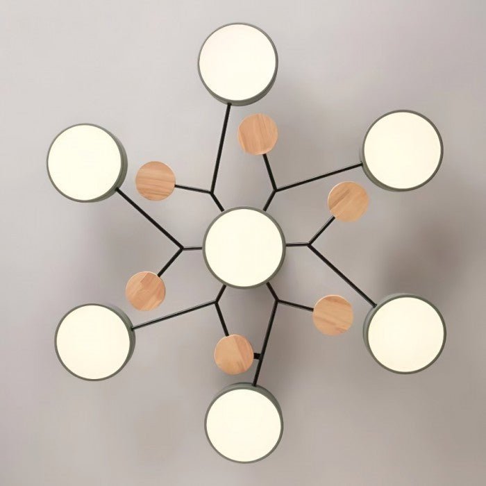 Elvar | Skandinavische Deckenlampe mit Holz-Details