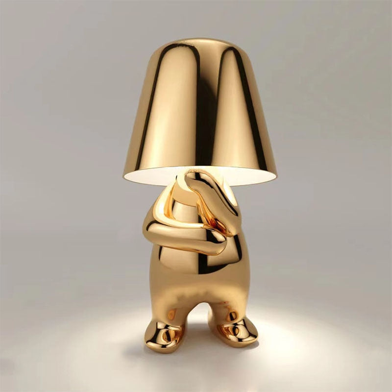 Formilo | Verspielte Designer-Tischlampe im Metallic-Look