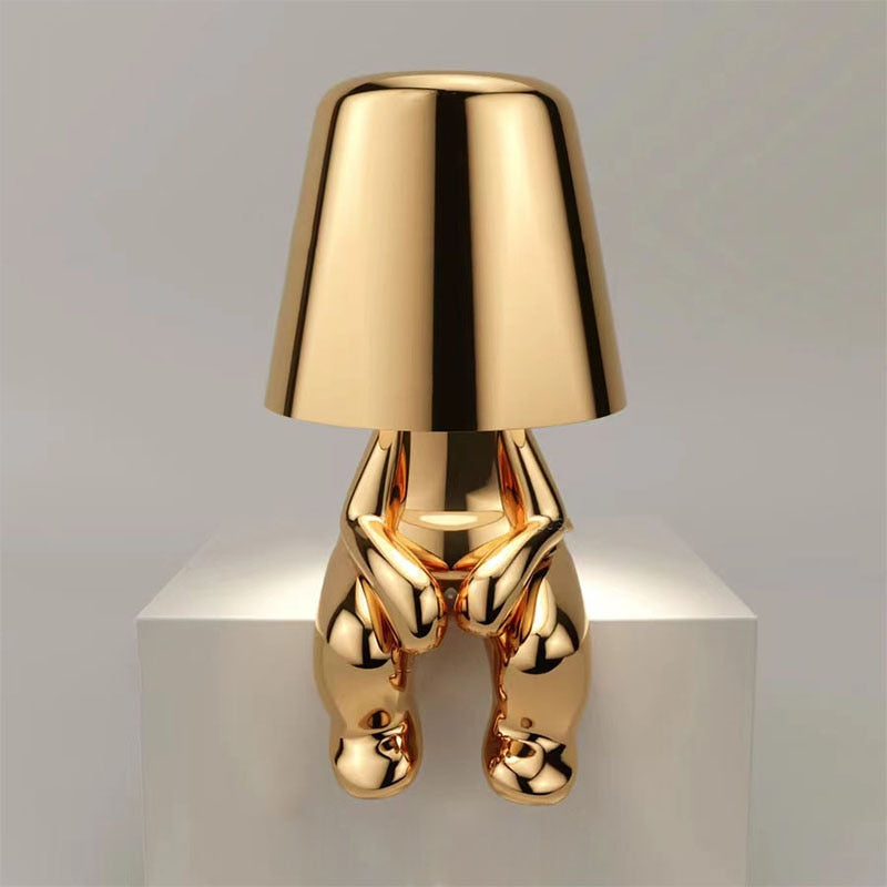 Formilo | Verspielte Designer-Tischlampe im Metallic-Look