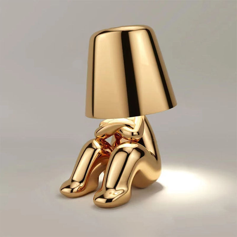 Formilo | Verspielte Designer-Tischlampe im Metallic-Look