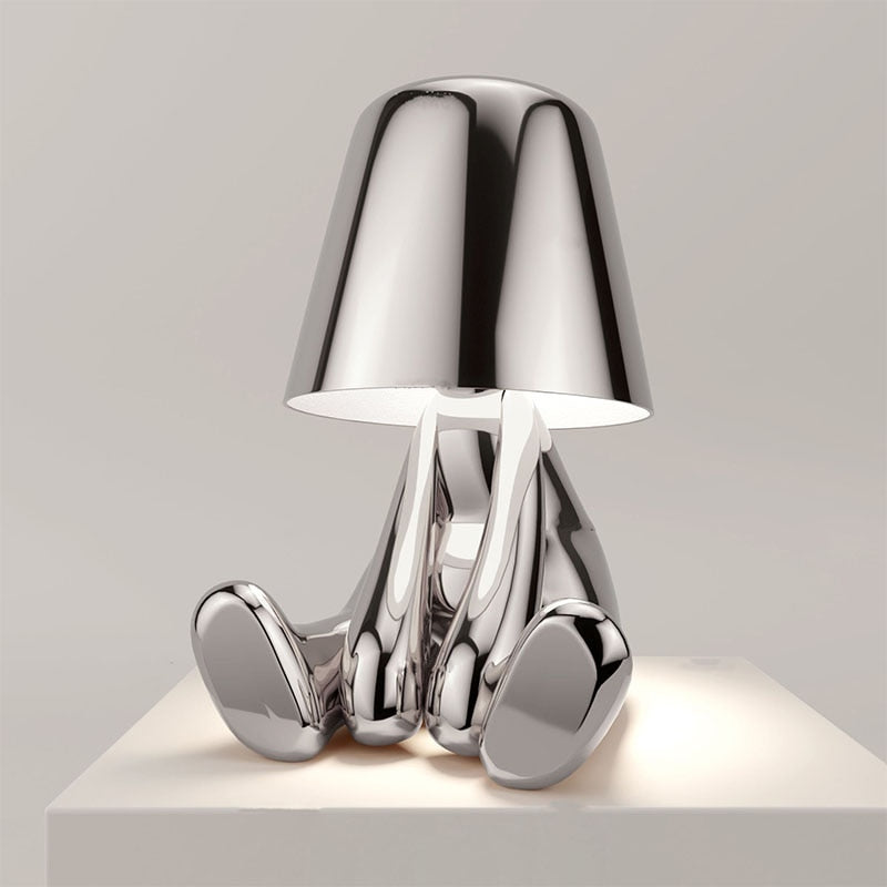 Formilo | Verspielte Designer-Tischlampe im Metallic-Look
