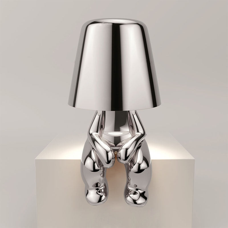 Formilo | Verspielte Designer-Tischlampe im Metallic-Look