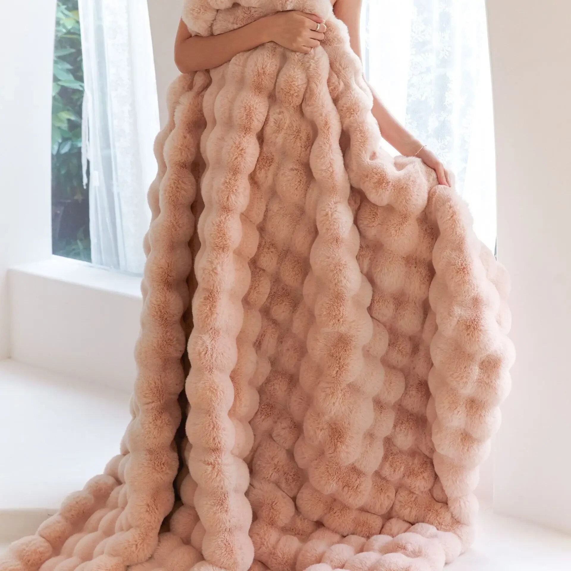 Lani | Flauschige Plüschdecke mit Struktur-Design