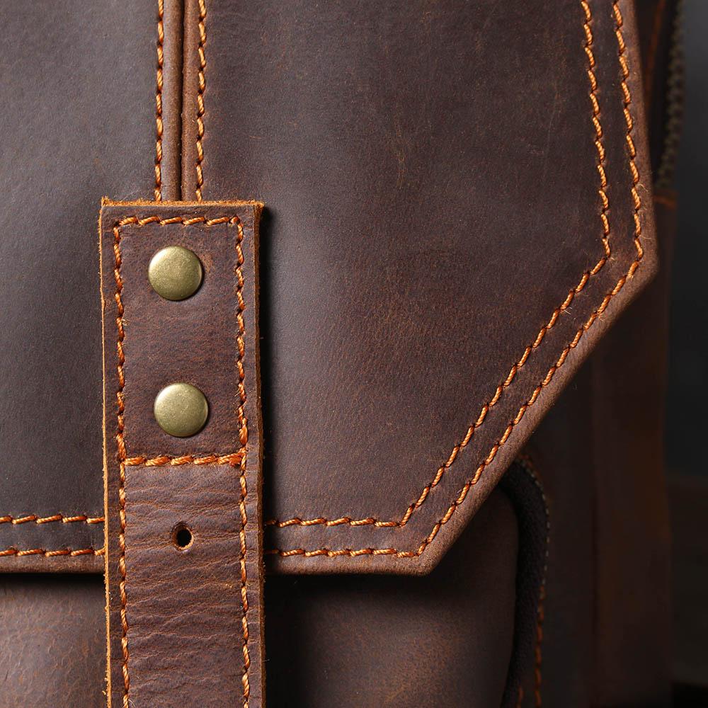 Leder Rucksack Doppelgurt Design | Büroalltag
