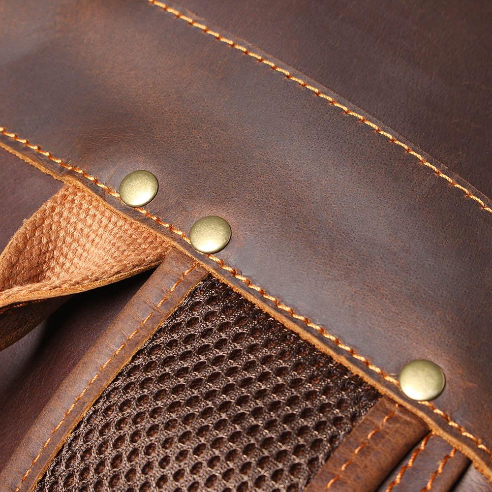 Leder Rucksack Doppelgurt Design | Büroalltag