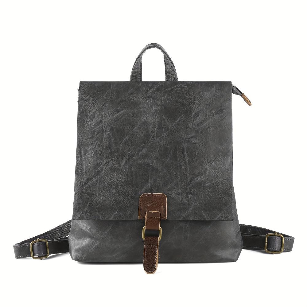 Leder Rucksack Klappdeckel Retro | Freizeit