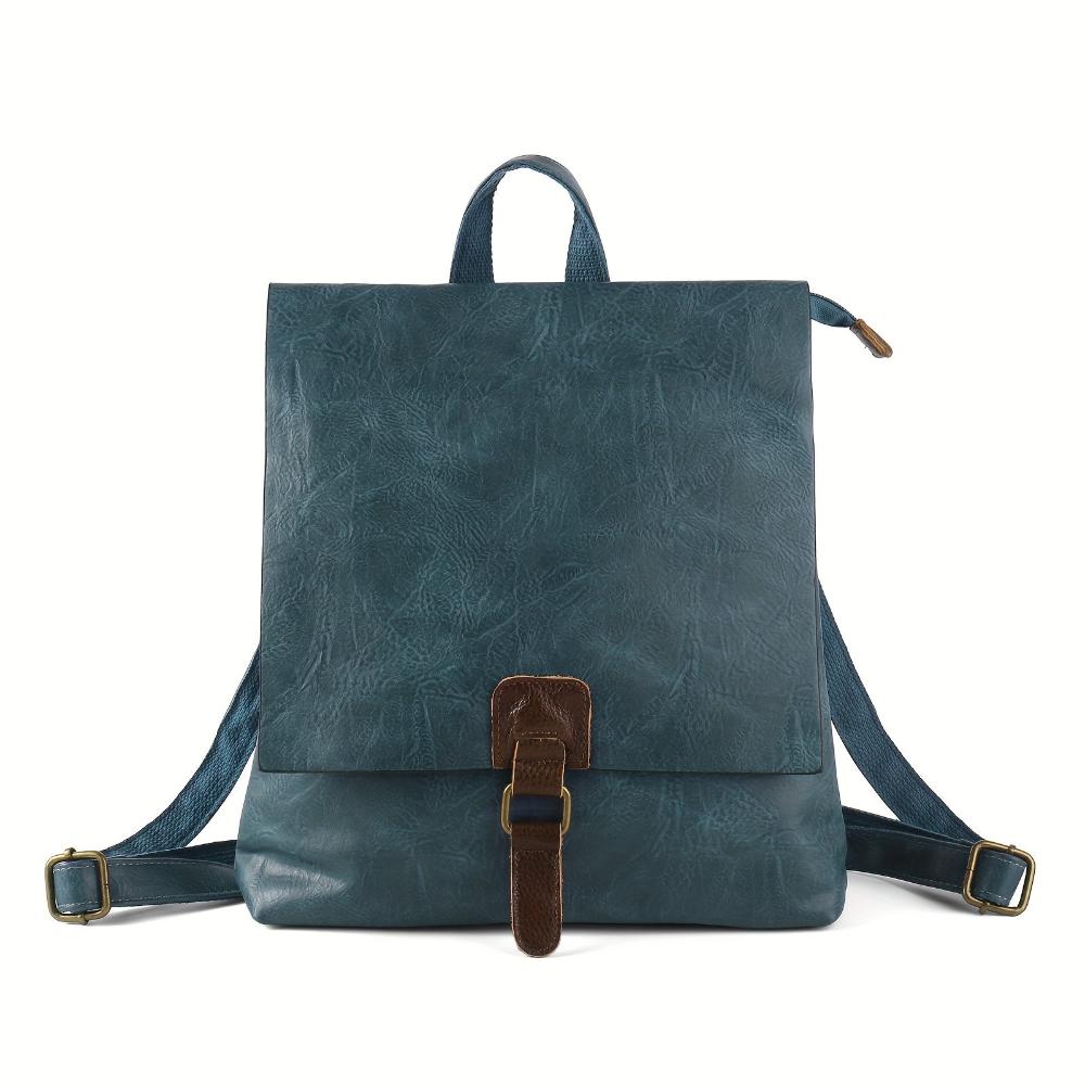 Leder Rucksack Klappdeckel Retro | Freizeit
