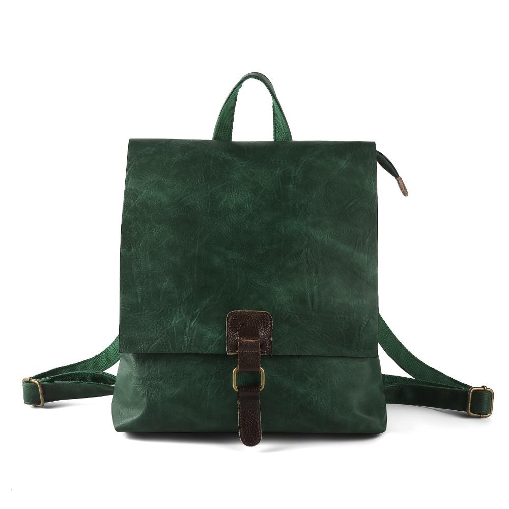 Leder Rucksack Klappdeckel Retro | Freizeit