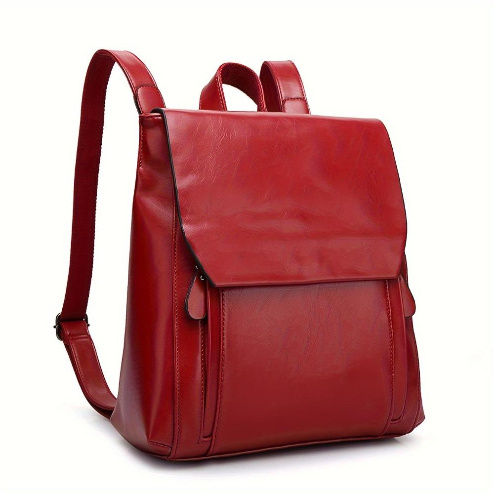 Leder Rucksack Klappdeckel | Stadt Alltag