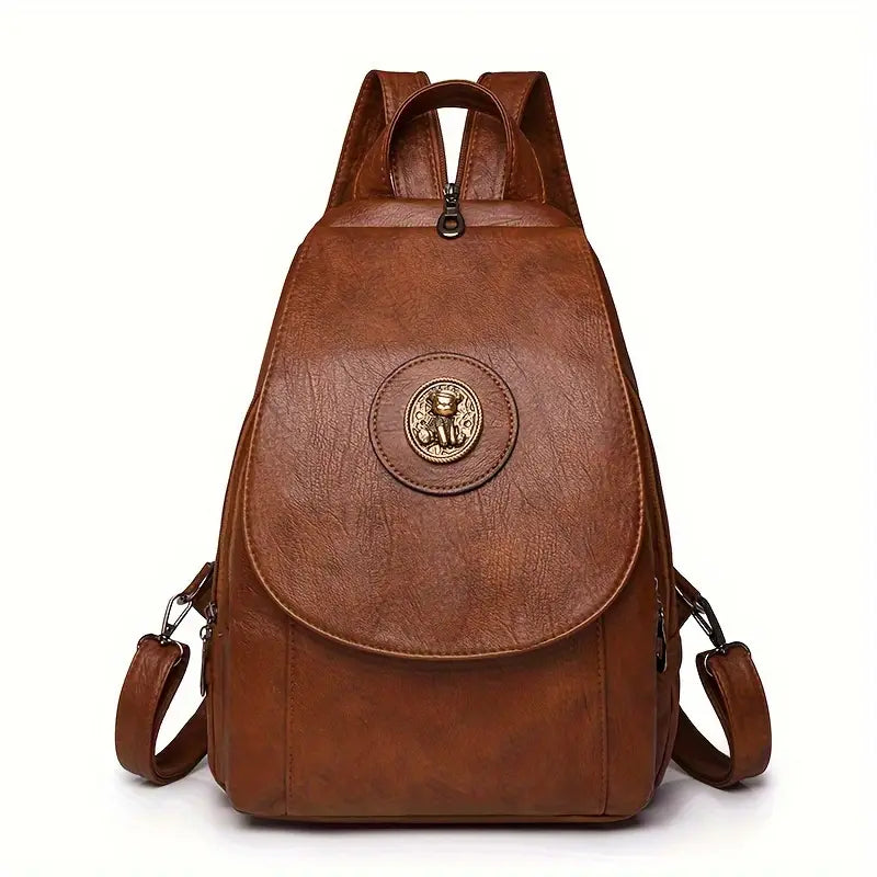 Leder Rucksack Retro Ziersiegel | Freizeitnutzung